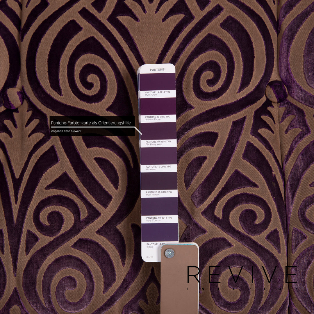 Bretz Monster Fabric Sofa Purple Three Seater #15146