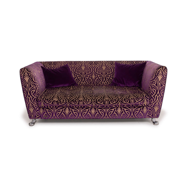 Bretz Monster Fabric Sofa Purple Three Seater #15146