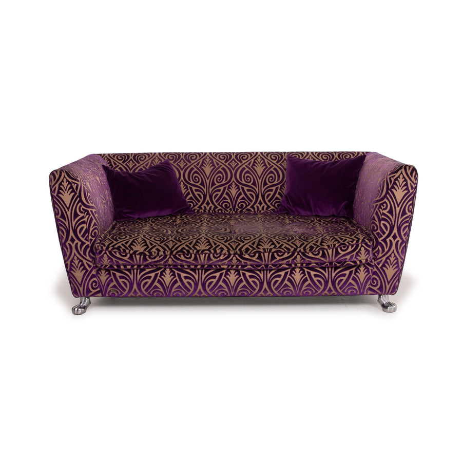Bretz Monster Fabric Sofa Purple Three Seater #15146