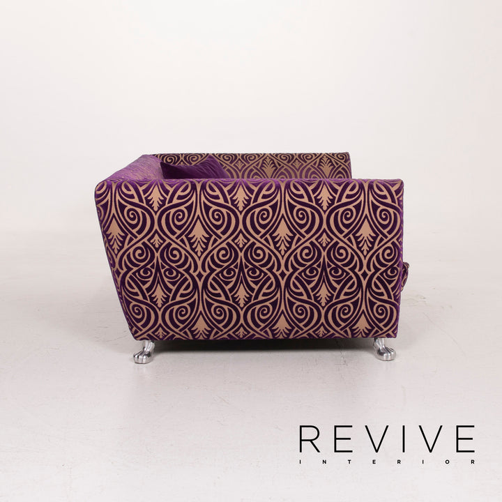 Bretz Monster Fabric Sofa Purple Three Seater #15146