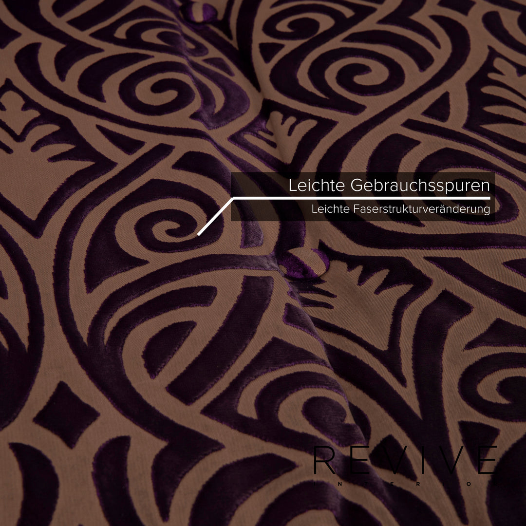 Bretz Monster Fabric Sofa Purple Three Seater #15146