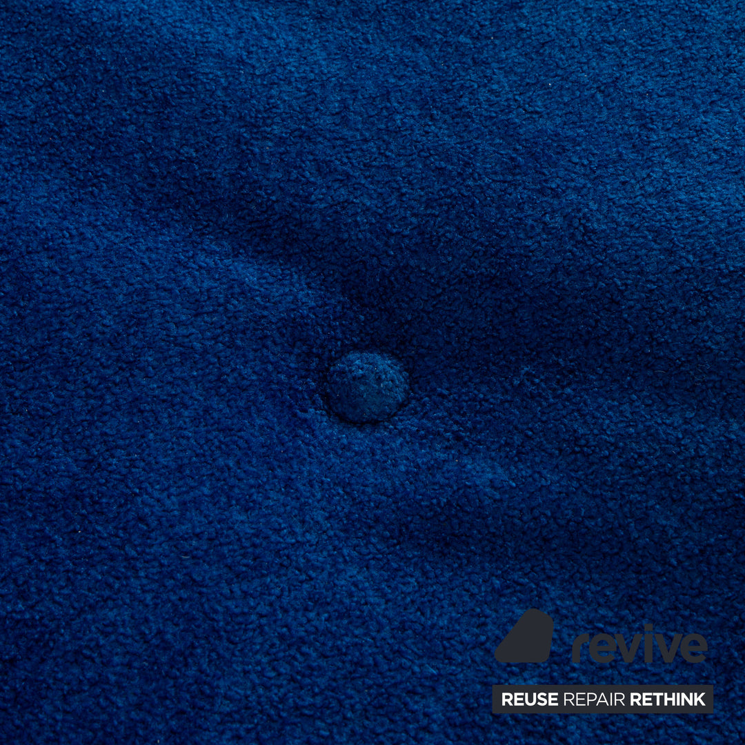 Bretz Monster Fabric Four Seater Blue Sofa Couch