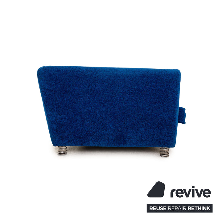 Bretz Monster Fabric Four Seater Blue Sofa Couch