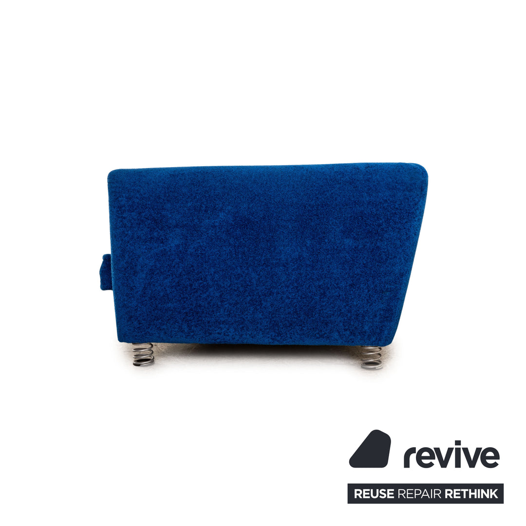 Bretz Monster Fabric Four Seater Blue Sofa Couch