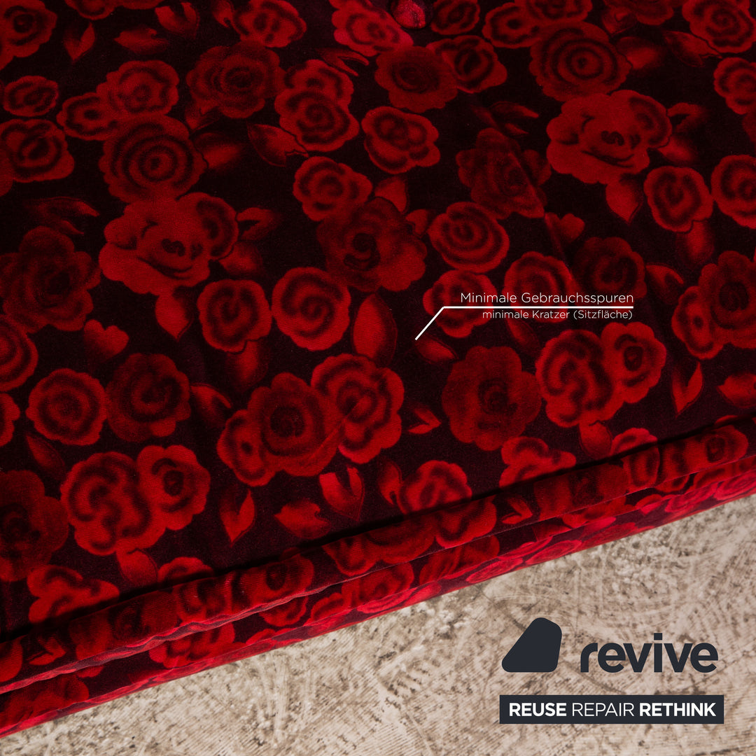 Canapé 2 places Bretz Monster en tissu rouge, fonction de couchage