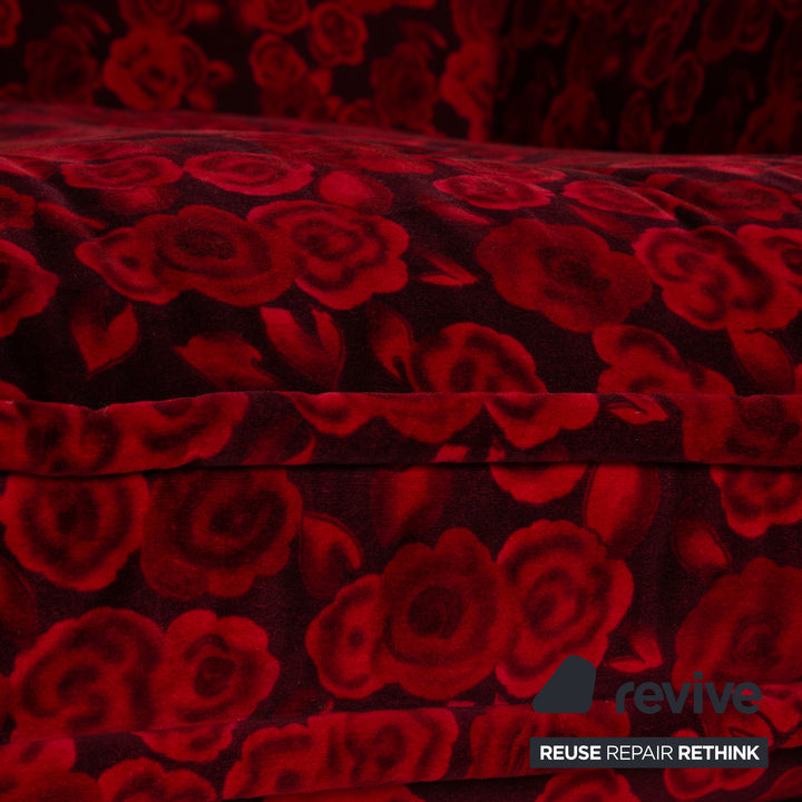 Canapé 2 places Bretz Monster en tissu rouge, fonction de couchage