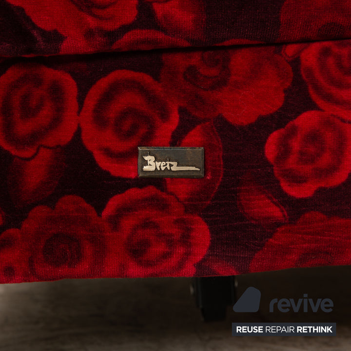 Canapé 2 places Bretz Monster en tissu rouge, fonction de couchage