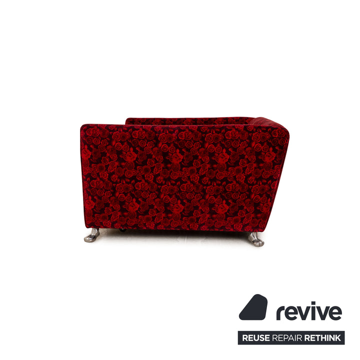 Canapé 2 places Bretz Monster en tissu rouge, fonction de couchage