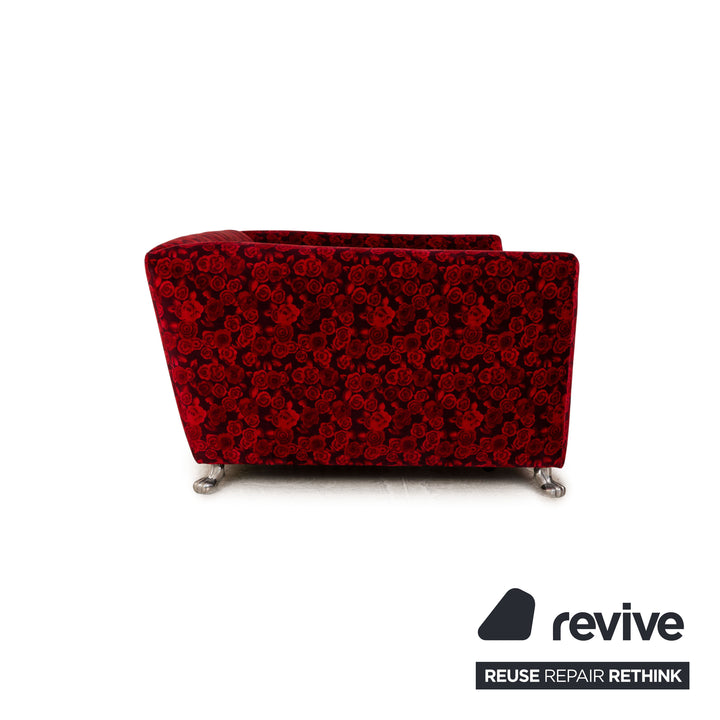 Canapé 2 places Bretz Monster en tissu rouge, fonction de couchage