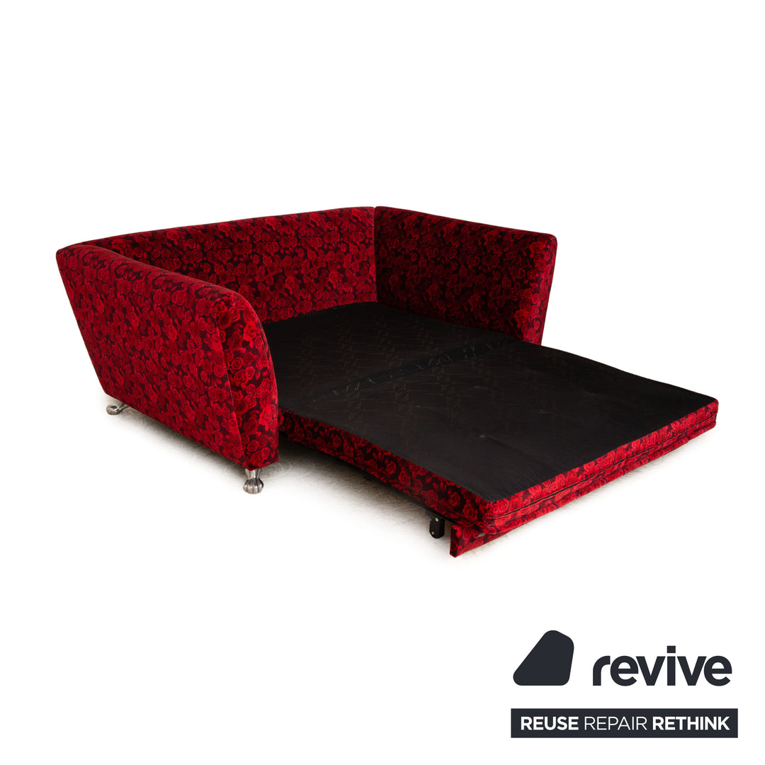 Canapé 2 places Bretz Monster en tissu rouge, fonction de couchage