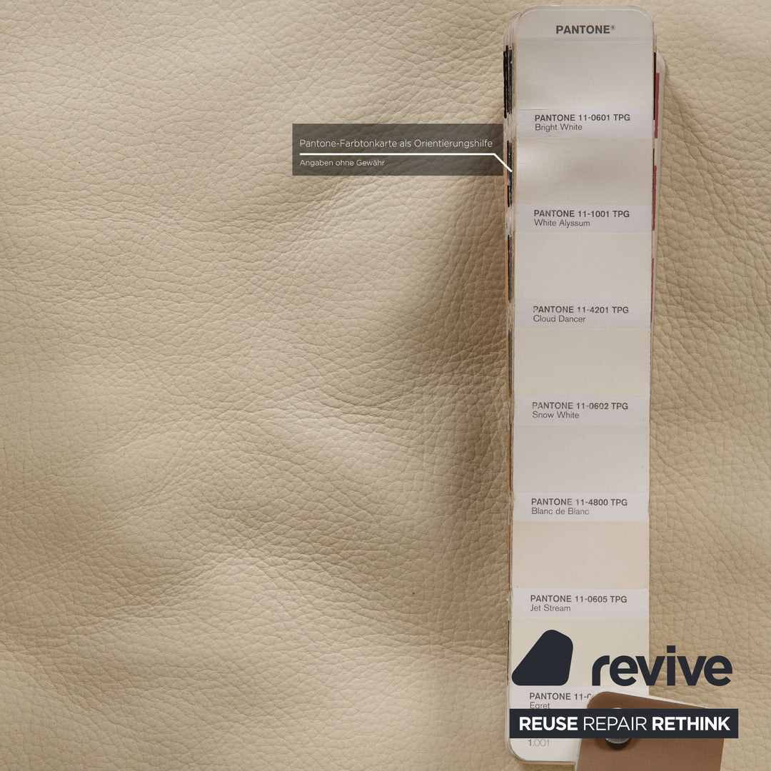 Bretz Moon leather armchair cream