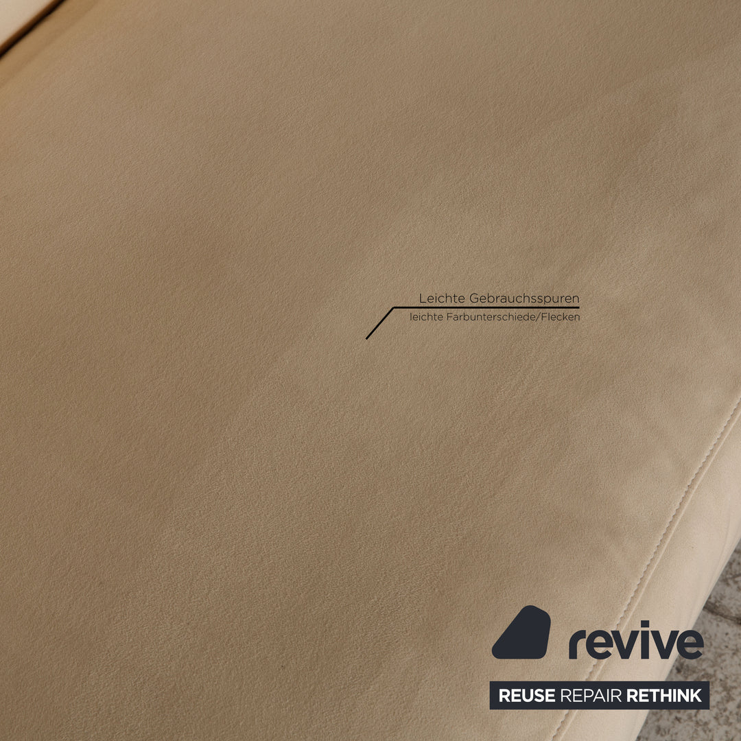 Bretz Moon Stoff Sofa Creme Zweisitzer Couch