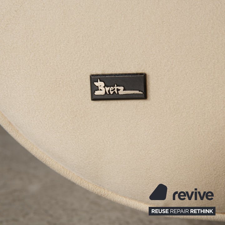 Bretz Moon Stoff Sofa Creme Zweisitzer Couch