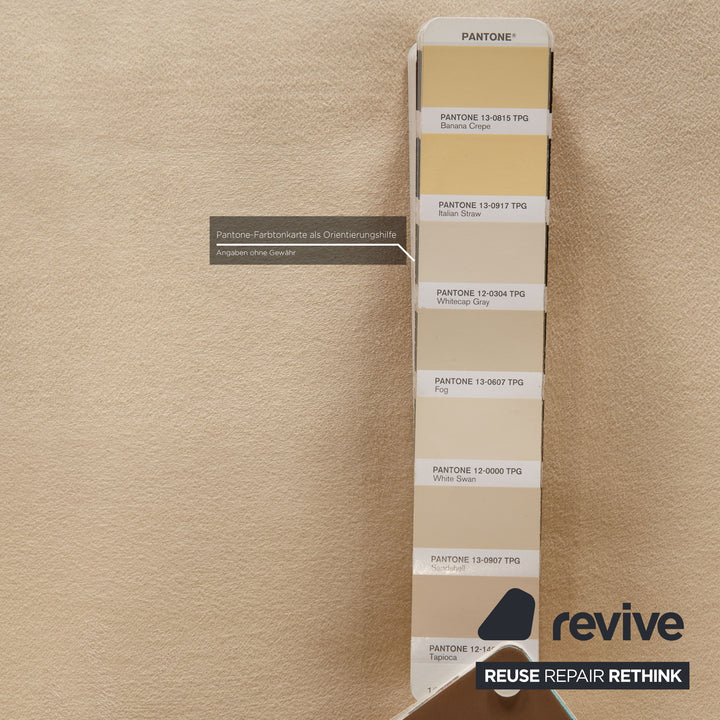 Bretz Moon Stoff Sofa Creme Zweisitzer Couch