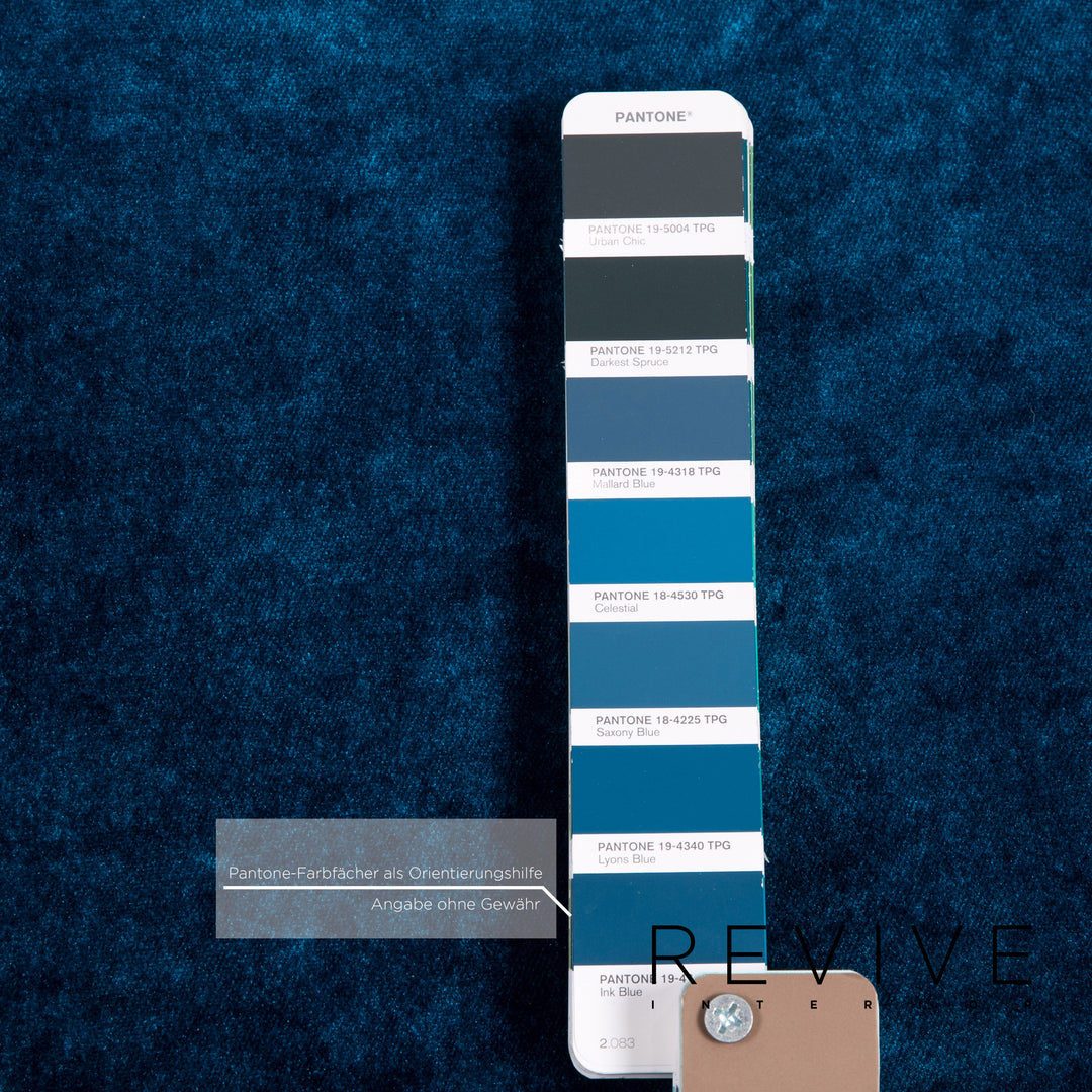 Bretz Napali Samt Sofa Blau Grün Dreisitzer Couch #14803