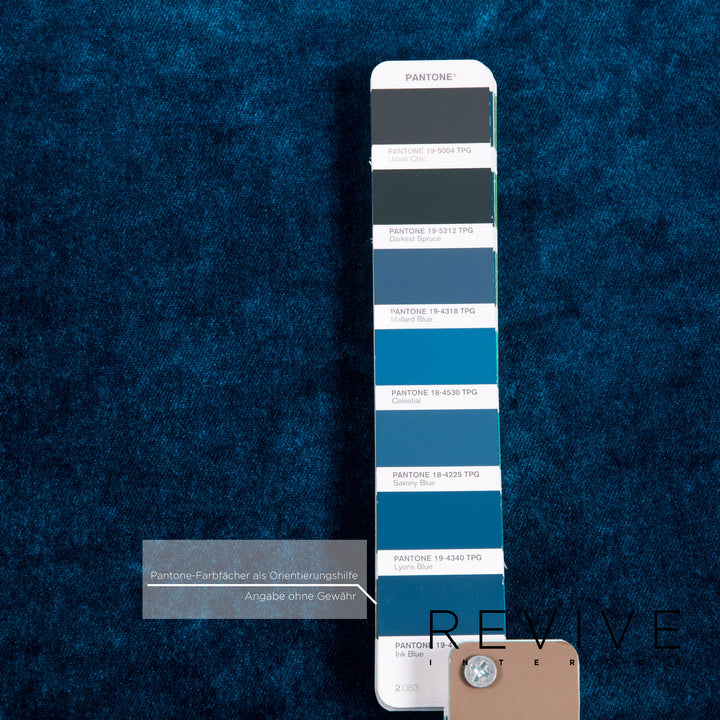 Bretz Napali Samt Sofa Blau Grün Dreisitzer Couch #14803