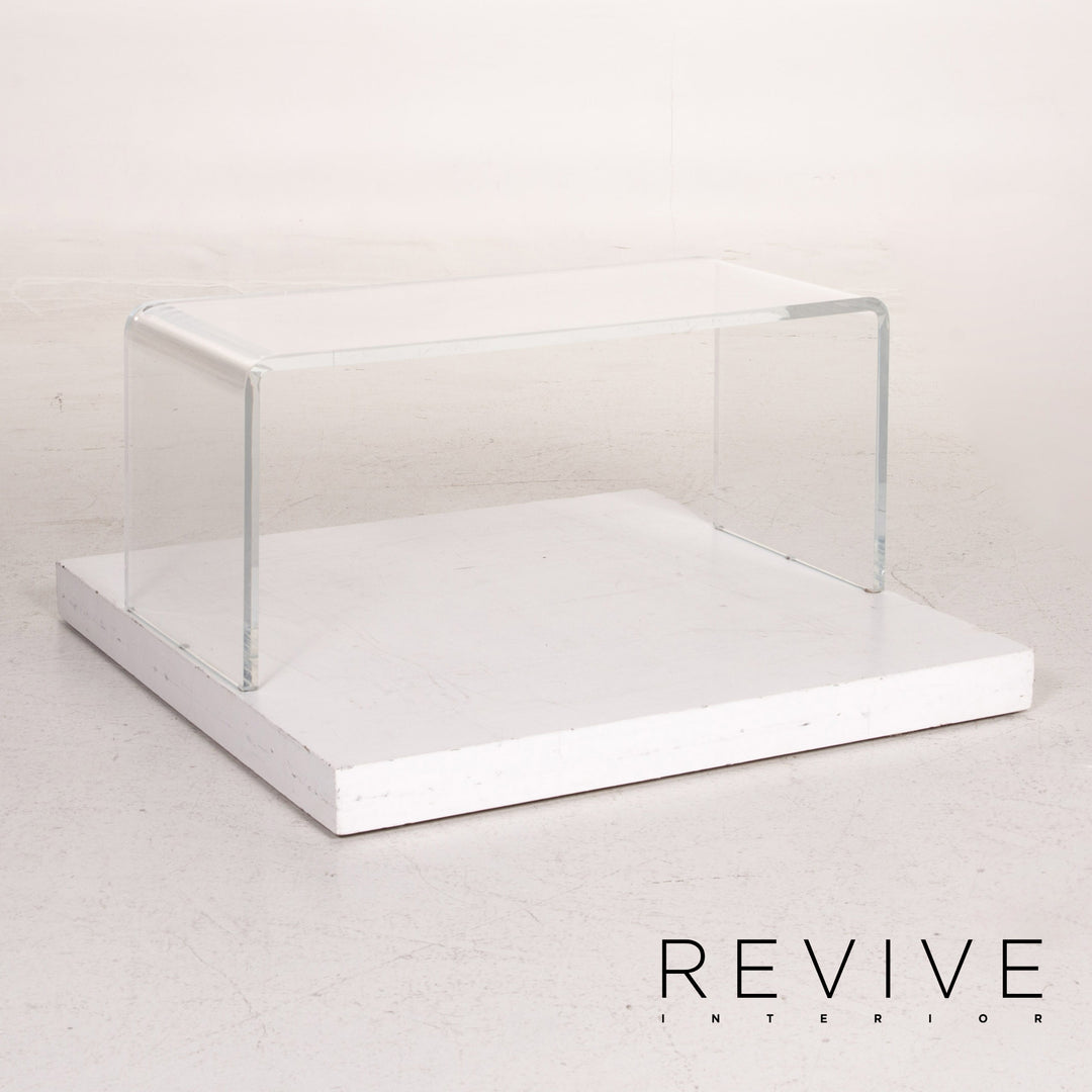 Bretz Napali Samt Stoff Ecksofa inkl. Plexiglastisch Grau Beere Sofa Couch #15432