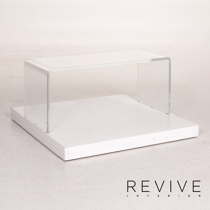 Bretz Napali Samt Stoff Ecksofa inkl. Plexiglastisch Grau Beere Sofa Couch #15432