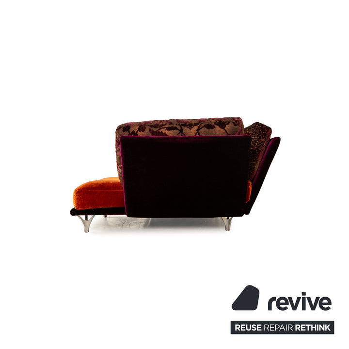 Bretz Napali Stoff Ecksofa Orange Violett Sofa Couch