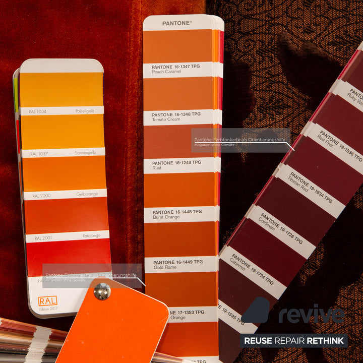 Bretz Napali Stoff Ecksofa Orange Violett Sofa Couch