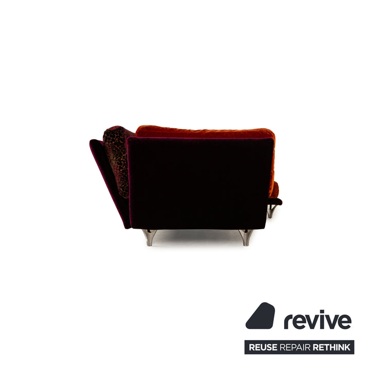 Bretz Napali Stoff Ecksofa Orange Violett Sofa Couch