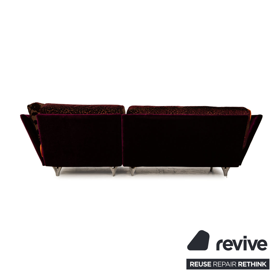 Bretz Napali Stoff Ecksofa Orange Violett Sofa Couch