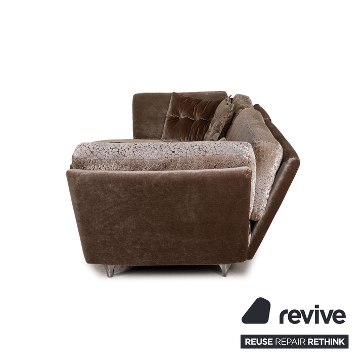 Bretz Napali Fabric Sofa Brown Corner Sofa Couch Pattern