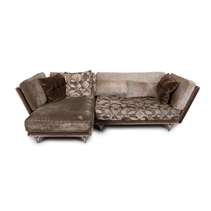 Bretz Napali Fabric Sofa Brown Corner Sofa Couch Pattern