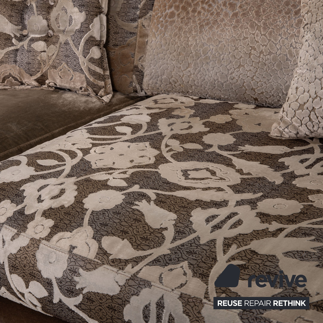 Bretz Napali Fabric Sofa Brown Corner Sofa Couch Pattern