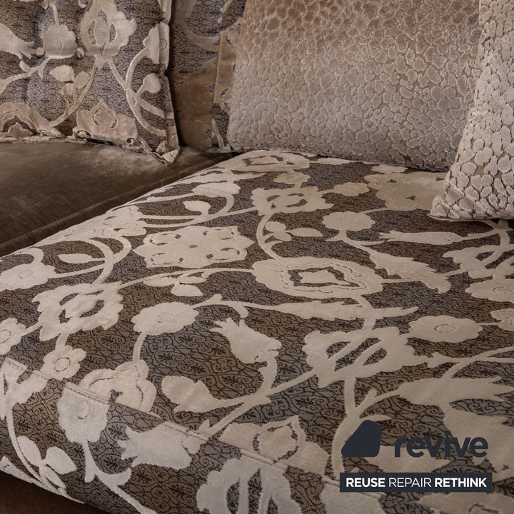 Bretz Napali Fabric Sofa Brown Corner Sofa Couch Pattern