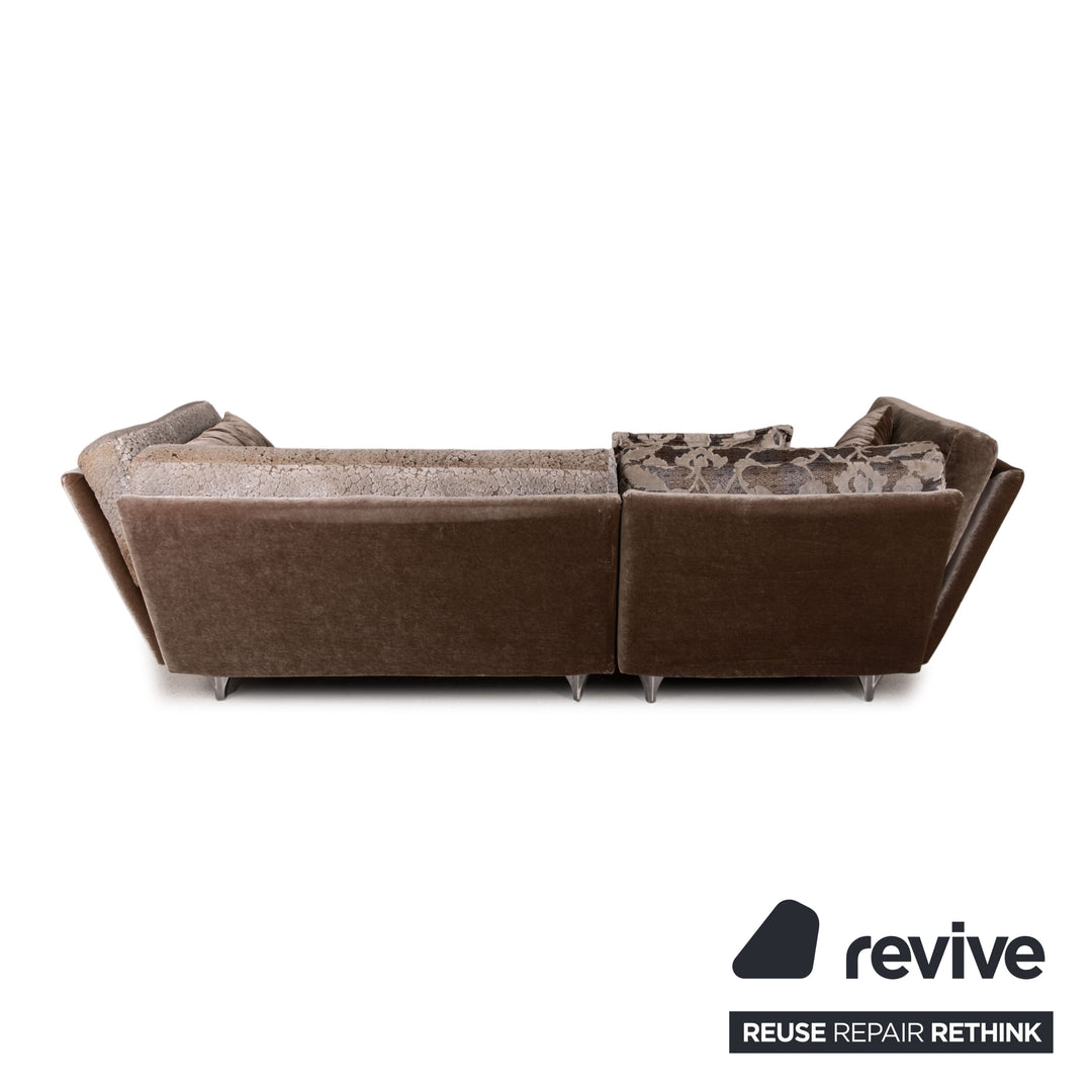 Bretz Napali Fabric Sofa Brown Corner Sofa Couch Pattern