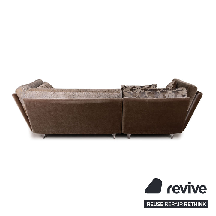 Bretz Napali Fabric Sofa Brown Corner Sofa Couch Pattern