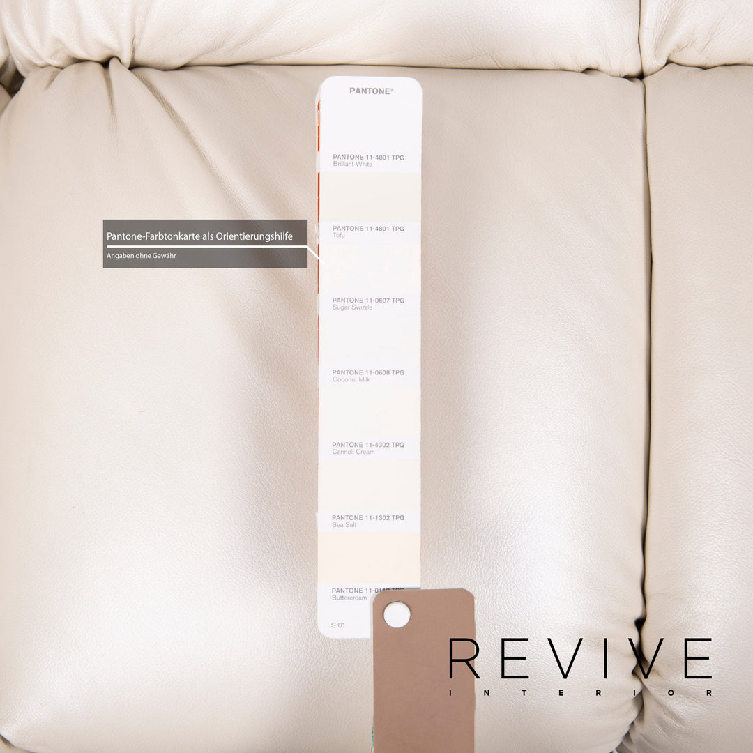 Bretz Ocean 7 canapé en cuir crème nacre canapé d'angle #14547