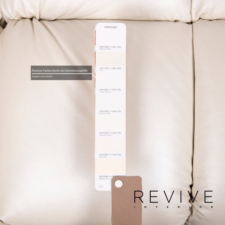 Bretz Ocean 7 canapé en cuir crème nacre canapé d'angle #14547