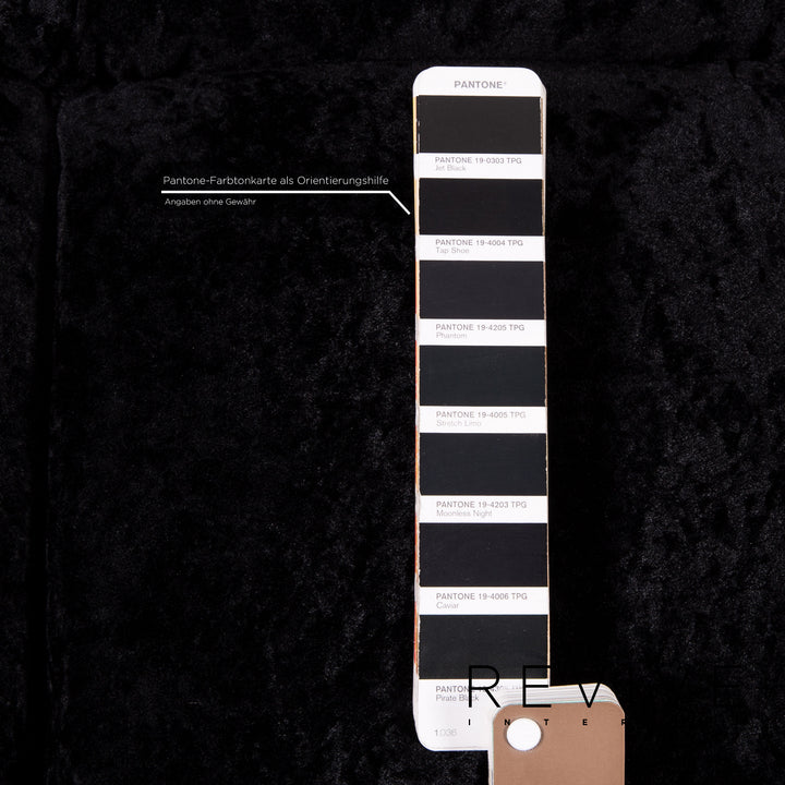 Bretz Ocean 7 Samt Stoff Ecksofa Schwarz Sofa Couch Modular #14572