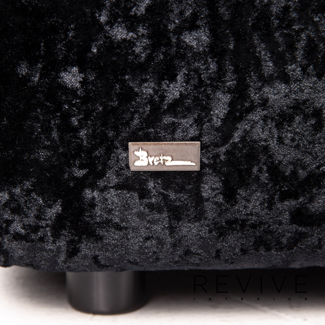 Bretz Ocean 7 Samt Stoff Ecksofa Schwarz Sofa Couch Modular #14572