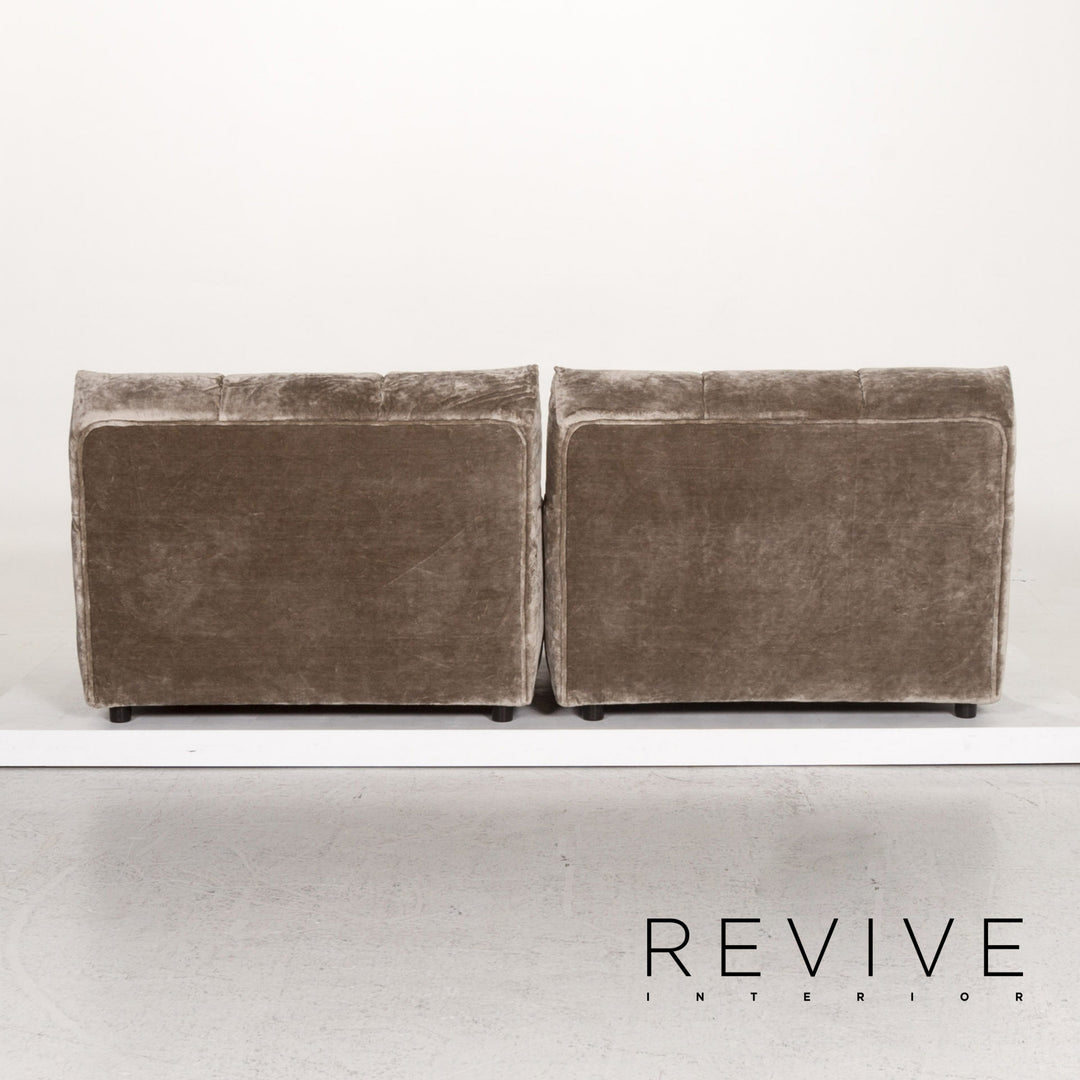 Canapé Bretz Ocean 7 en tissu velours gris deux places fonction Variable #13255