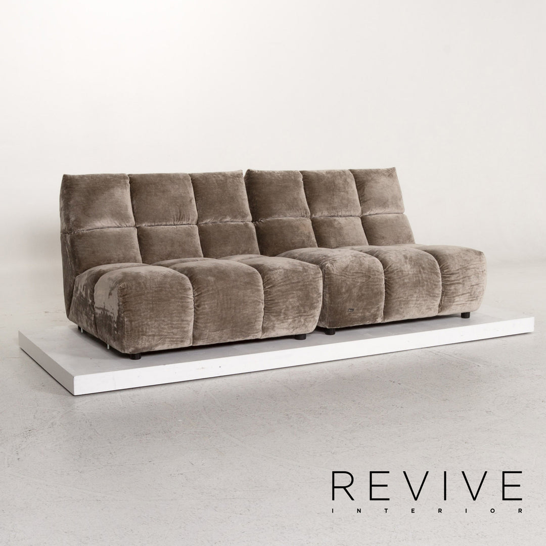 Canapé Bretz Ocean 7 en tissu velours gris deux places fonction Variable #13255