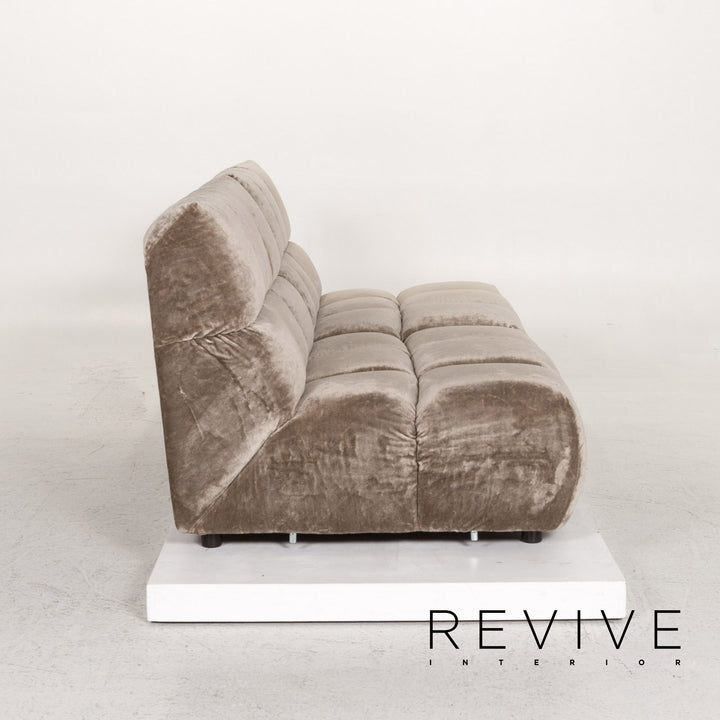 Canapé Bretz Ocean 7 en tissu velours gris deux places fonction Variable #13255