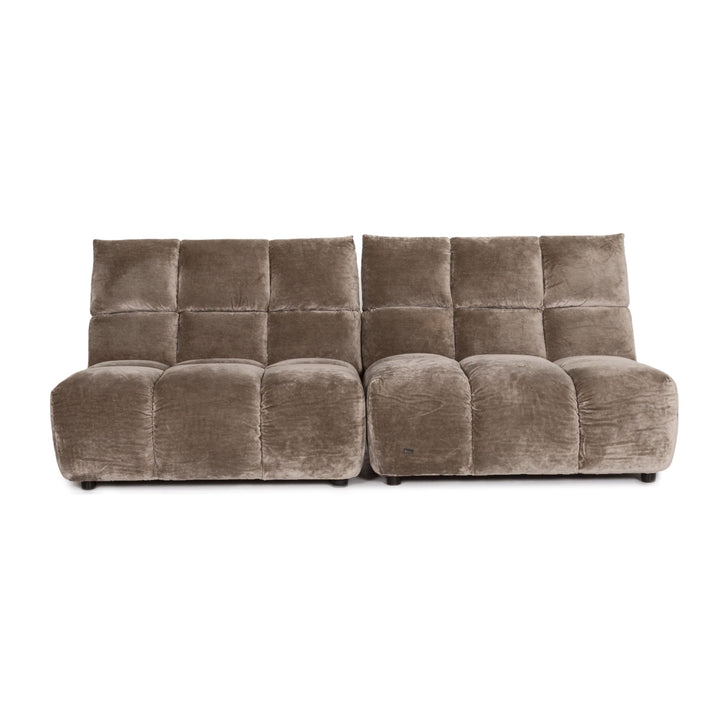 Canapé Bretz Ocean 7 en tissu velours gris deux places fonction Variable #13255