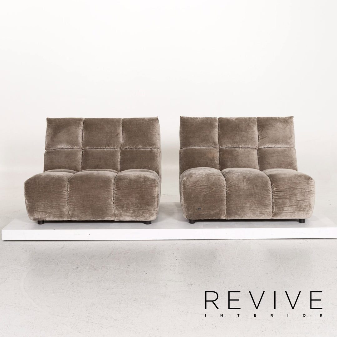 Canapé Bretz Ocean 7 en tissu velours gris deux places fonction Variable #13255