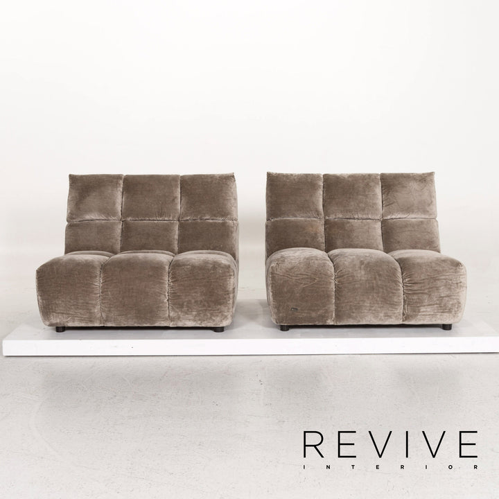 Canapé Bretz Ocean 7 en tissu velours gris deux places fonction Variable #13255