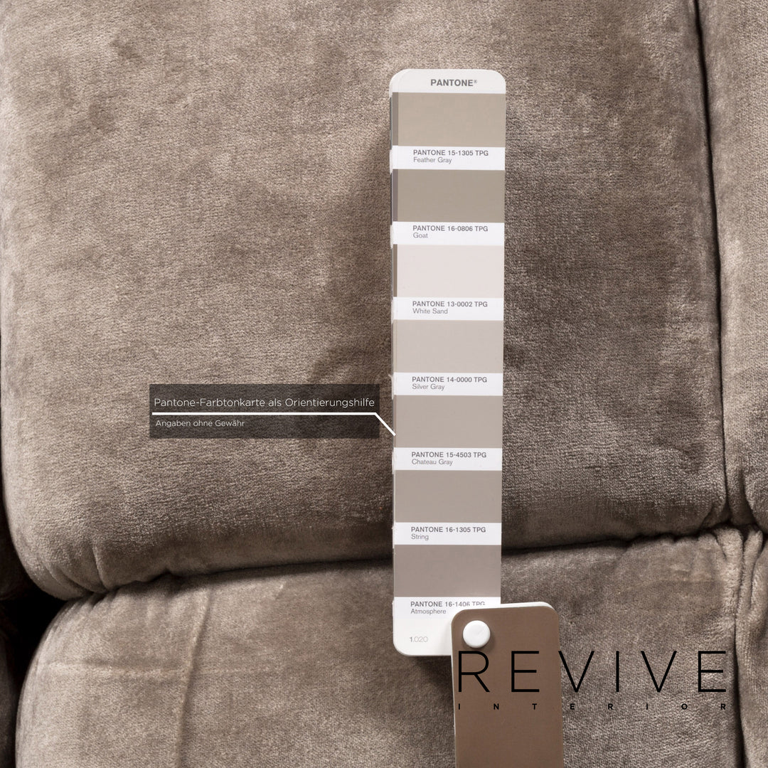 Canapé Bretz Ocean 7 en tissu velours gris deux places fonction Variable #13255