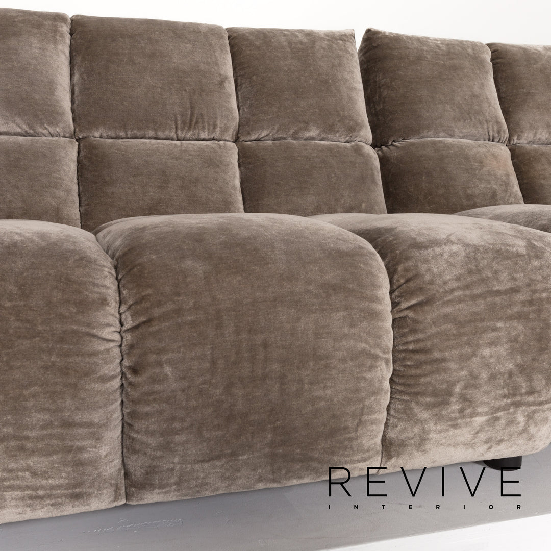 Canapé Bretz Ocean 7 en tissu velours gris deux places fonction Variable #13255