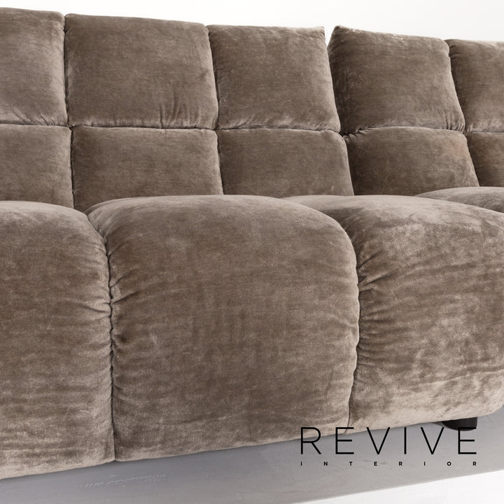 Canapé Bretz Ocean 7 en tissu velours gris deux places fonction Variable #13255