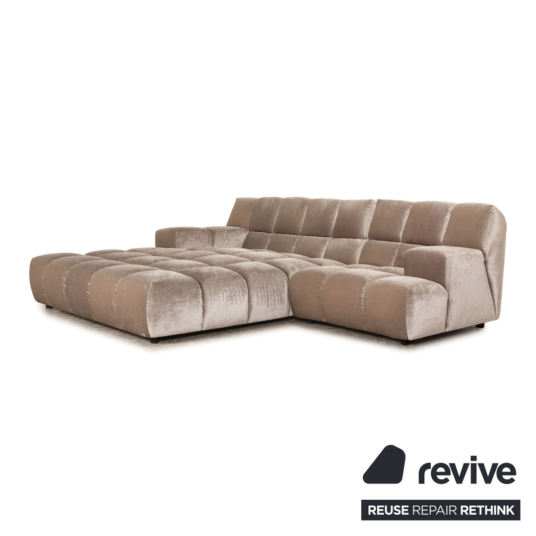 Bretz Ocean 7 Stoff Ecksofa Grau Recamiere Links Sofa Couch Ausstellungsstück