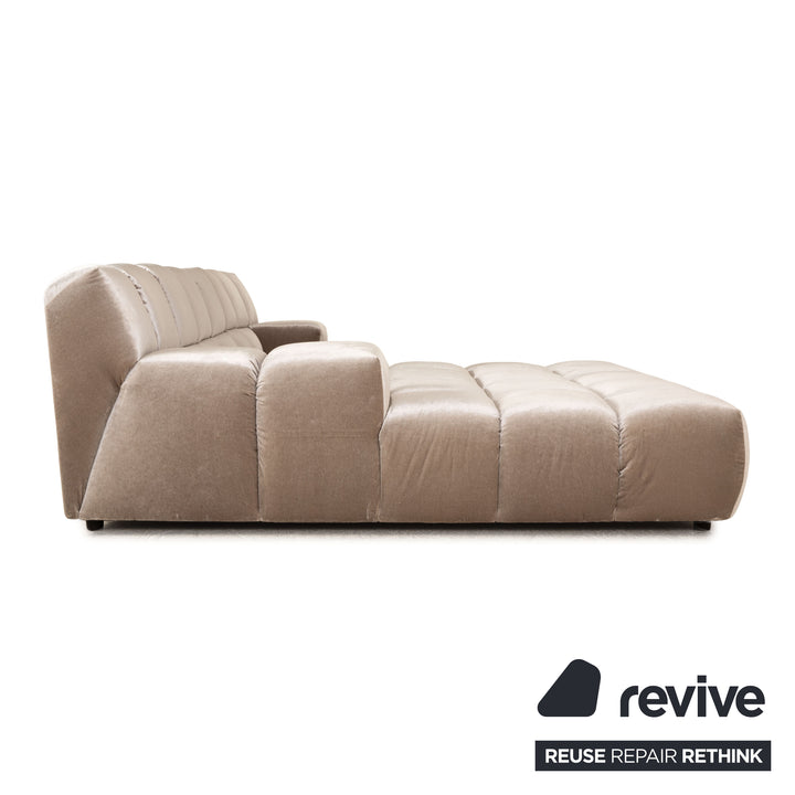 Bretz Ocean 7 Stoff Ecksofa Grau Recamiere Links Sofa Couch Ausstellungsstück
