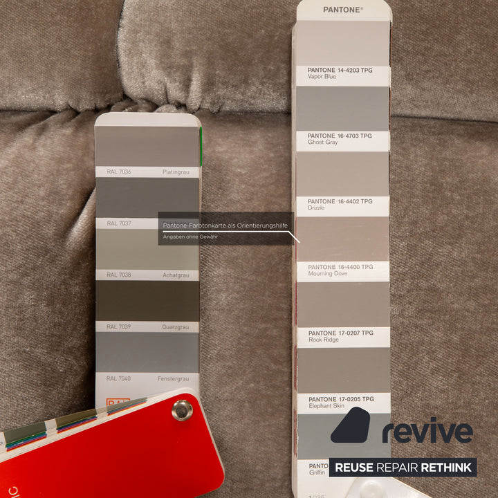 Bretz Ocean 7 Stoff Ecksofa Grau Recamiere Links Sofa Couch Ausstellungsstück