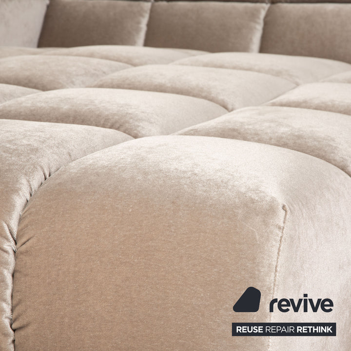 Bretz Ocean 7 Stoff Ecksofa Grau Recamiere Links Sofa Couch Ausstellungsstück