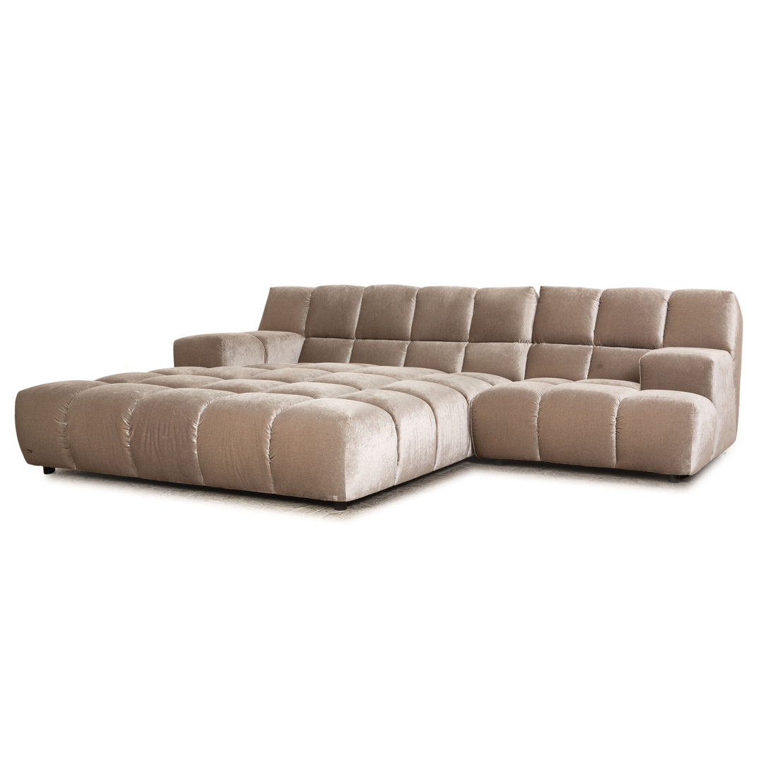 Bretz Ocean 7 Stoff Ecksofa Grau Recamiere Links Sofa Couch Ausstellungsstück